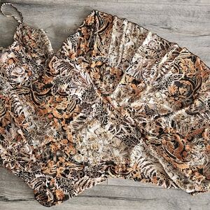 Free People Orange Black  Maxi Dress